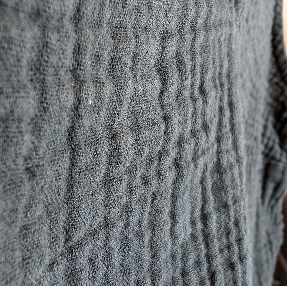 Old Navy Black Gauze Cotton Double V Neck Sleeveless Tank Top Women Small - Picture 7 of 8